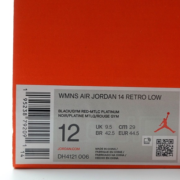 Nike Air Jordan 14 Retro Low Gym Red Lipstick Womens 12 DH4121-006 Mens 10.5 - Picture 12 of 12